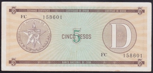 Küba 5 Pesos 1985 Ççt Çilaltı Pick fx34