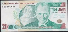 7.EMİSYON 20 000 000 LİRA H83 801651 ÇÇT+