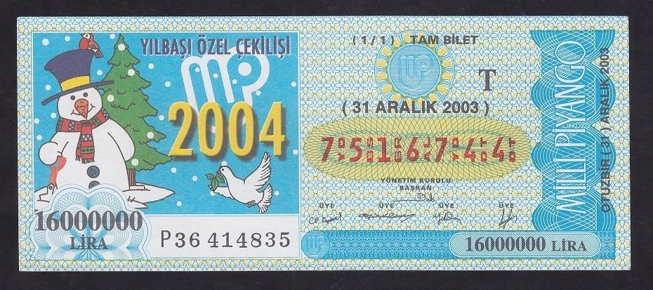 2003 31 ARALIK TAM BİLET