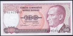 7.Emisyon 2.Tertip 100 Lira E61 923462 Çil