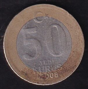 2008 Yılı 50 Yeni Kuruş