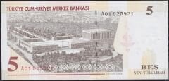 8.Emisyon 5 YTL A01 925921 Çilaltı Çil