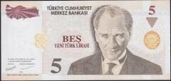 8.Emisyon 5 YTL A01 925921 Çilaltı Çil