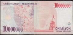 7.Emisyon 10 000 000 Lira C66 070840 Çok Temiz