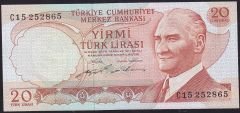 6.Emisyon 2.Tertip 20 Lira C15 252865 Çilaltı