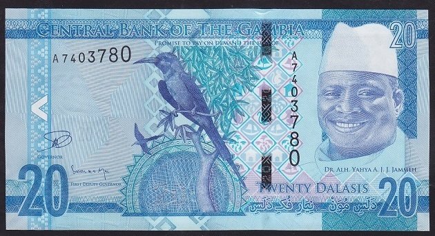 Gambia 20 Dalasis 2015 Çil Pick 33