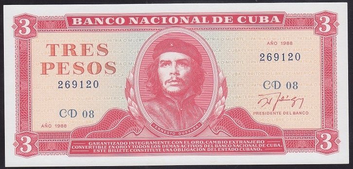KÜBA 3 PESOS 1988 ÇİL