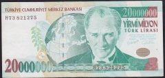 7.EMİSYON 20 000 000 LİRA H73 821275 ÇÇT ÇİLALTI
