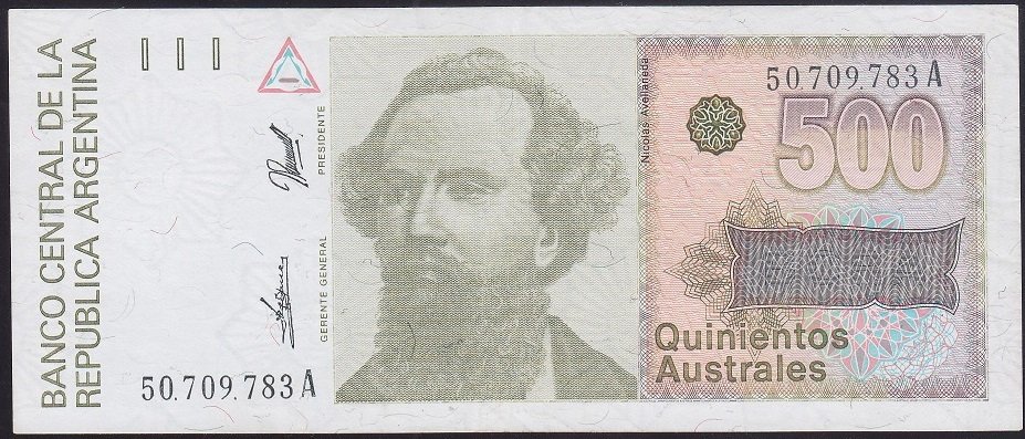 ARJANTİN 500 PESOS 1988 ÇÇT ÇİLALTI