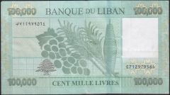 Lübnan 100.000 Livre 2022 Çok Temiz+