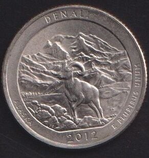 Amerika Çeyrek Dolar 2012 P Hatıra Denali Milli Parkı Bölgesi