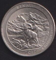 Amerika Çeyrek Dolar 2012 P Hatıra Denali Milli Parkı Bölgesi