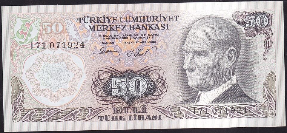 6.Emisyon 2.Tertip 50 Lira I71 071924 Çilaltı Çil