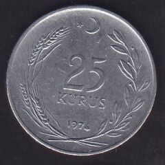1974 Yılı 25 Kuruş