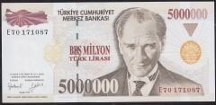 7.Emisyon 5000000 Lira E70 171087 Çil
