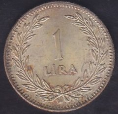 1948 Yılı 1 Lira Çilaltı Çil Gümüş