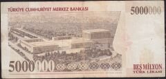7.Emisyon 5 000 000 Lira F42 931796 Çok Temiz