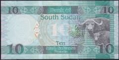 South Sudan 10 Pound 2016 Çilaltı Çil
