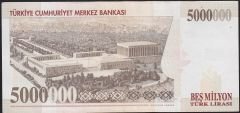 7.Emisyon 5 000 000 Lira J02 578767 Çok Çok Temiz