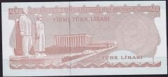 6.Emisyon 3.Tertip 20 Lira F74 100822 Çilaltı Çil