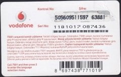 VODAFONE HAZIR KART 100 KONTÖR
