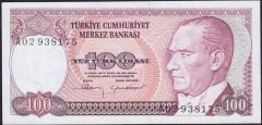 7.Emisyon 1.Tertip 100 Lira A02 938175 Çilaltı