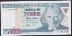 7.EMİSYON 1.TERTİP 250000 LİRA C75 089034 ÇİL