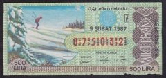 1987 9 ŞUBAT ÇEYREK BİLET N SERİSİ