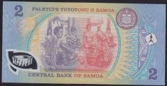 Batı Samoa 2 Tala 1990 Çil Polimer Pick 31e