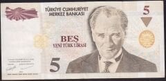 8.Emisyon 5 YTL D71 804160 Çok Temiz+