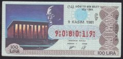 1981 9 KASIM ÇEYREK BİLET - Ç SERİSİ