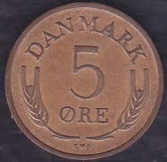 Danimarka 5 Öre 1972