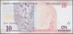 8.Emisyon 10 YTL A03 280003 Çil
