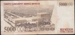 7.Emisyon 5 000 000 Lira F41 433366 Çok Temiz