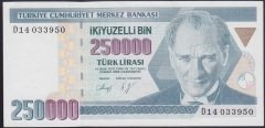 7.EMİSYON 1.TERTİP 250000 LİRA D14 033950 ÇİLALTI