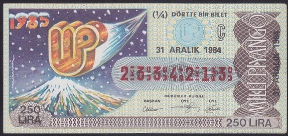 1984 31 ARALIK ÇEYREK BİLET Ç SERİSİ