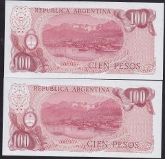 ARJANTİN 100 PESOS 1976 ÇİLALTI (2 ADET SERİ TAKİPLİ)
