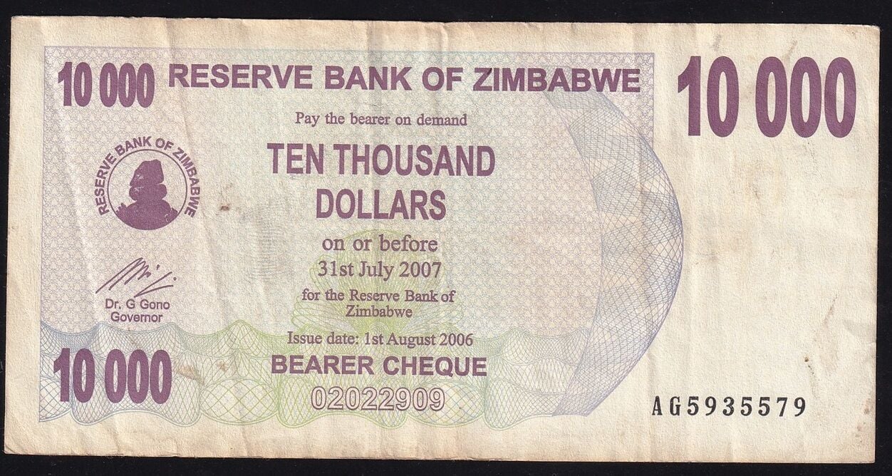 Zimbabwe 10000 Dolar 2006 Çok Temiz+