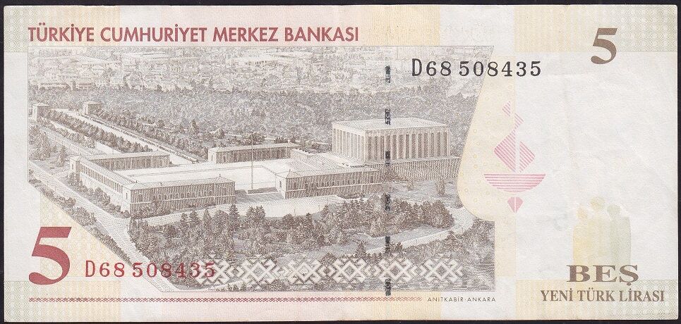8.Emisyon 5 YTL D68 508435 Çok Temiz+