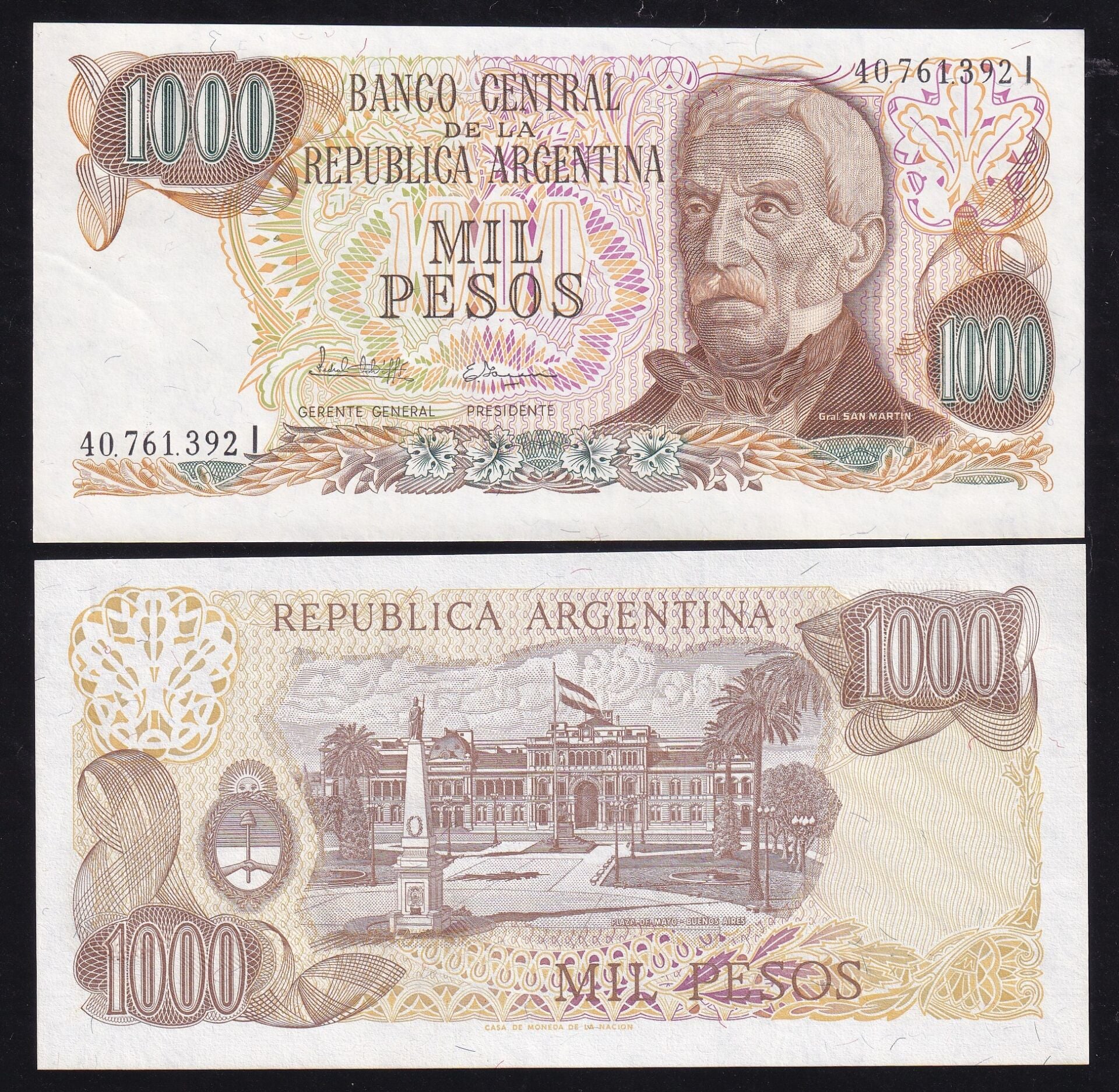 Arjantin 1000 Pesos 1976 Çil Pick 304d
