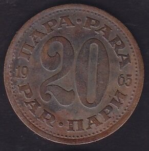 Yugoslavya 20 Dinar 1965