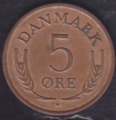 Danimarka 5 Öre 1966