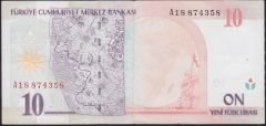 8.Emisyon 10 YTL A18 874358 Çok Çok Temiz