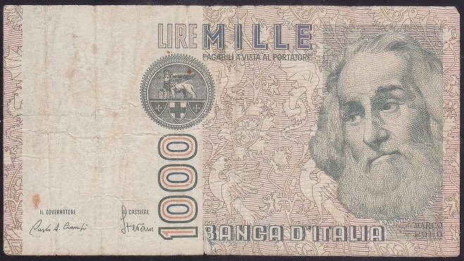 İTALYA 1000 LİRE 1982 TEMİZ