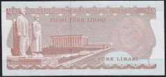 6.Emisyon 3.Tertip 20 Lira F60 289025 Çok Temiz+