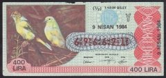 1984 9 NİSAN YARIM BİLET Y SERİSİ