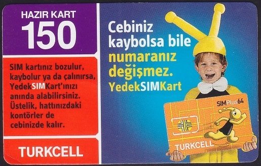TURKCELL HAZIR KART 150 KONTÖR SKT 2010