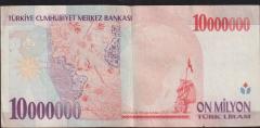 7.Emisyon 10 000 000 Lira D58 123810 Çok Temiz+