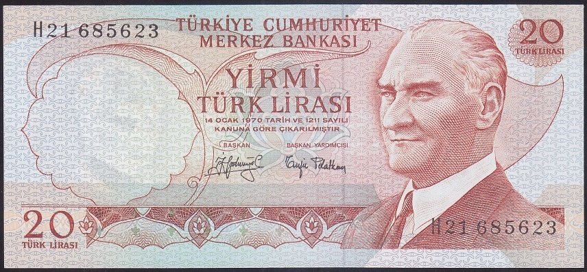 6.EMİSYON 3.TERTİP 20 LİRA H21 685623 ÇİL