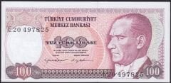 7.Emisyon 2.Tertip 100 Lira E20 497825 Çil